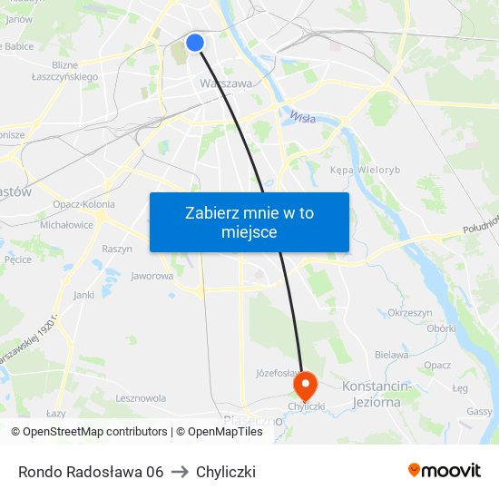 Rondo Radosława 06 to Chyliczki map