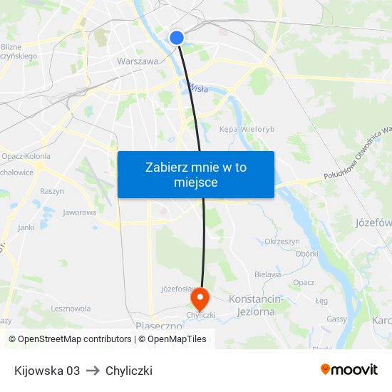 Kijowska 03 to Chyliczki map