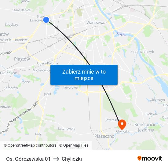 Os. Górczewska 01 to Chyliczki map