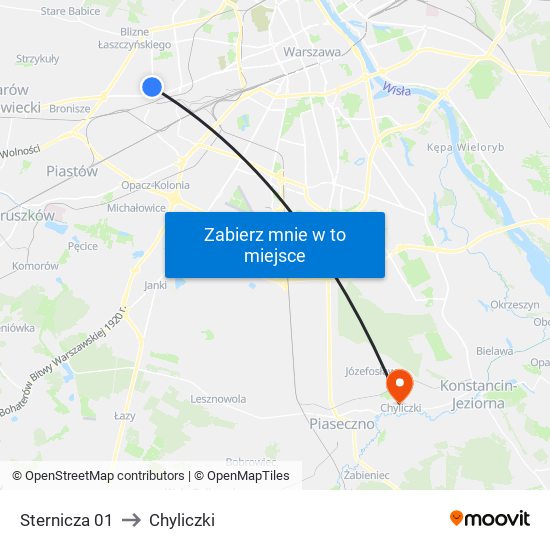 Sternicza 01 to Chyliczki map