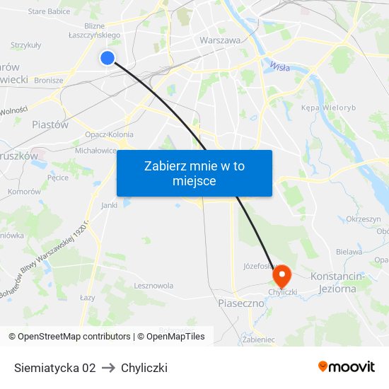 Siemiatycka 02 to Chyliczki map