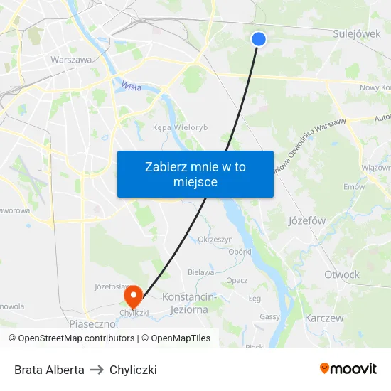 Brata Alberta to Chyliczki map