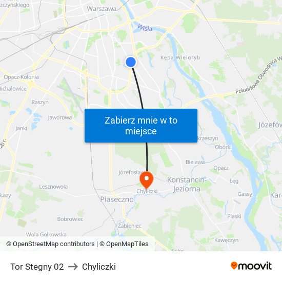 Tor Stegny 02 to Chyliczki map