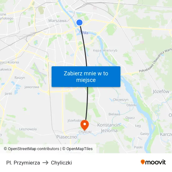 Pl. Przymierza to Chyliczki map