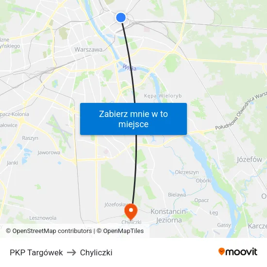 PKP Targówek to Chyliczki map