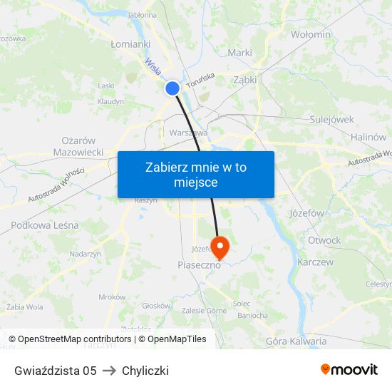 Gwiaździsta 05 to Chyliczki map