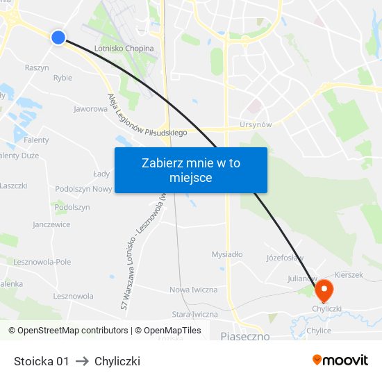 Stoicka 01 to Chyliczki map