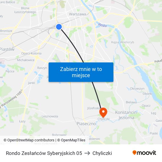 Rondo Zesłańców Syberyjskich to Chyliczki map