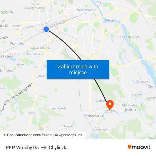 PKP Włochy 05 to Chyliczki map