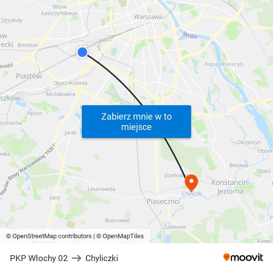 PKP Włochy 02 to Chyliczki map