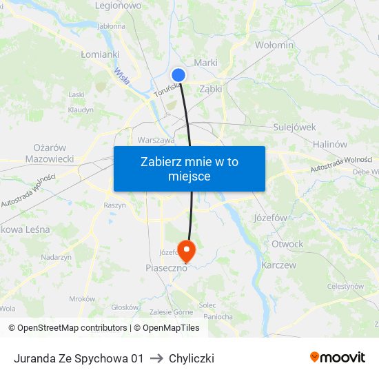 Juranda Ze Spychowa 01 to Chyliczki map