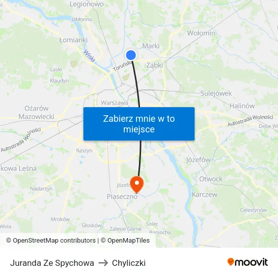 Juranda Ze Spychowa to Chyliczki map