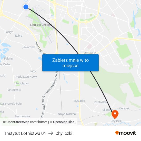 Instytut Lotnictwa 01 to Chyliczki map