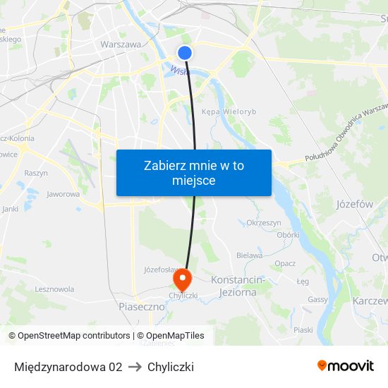 Międzynarodowa 02 to Chyliczki map