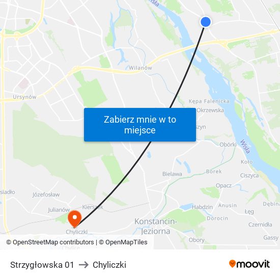 Strzygłowska 01 to Chyliczki map