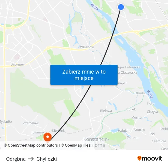 Odrębna to Chyliczki map