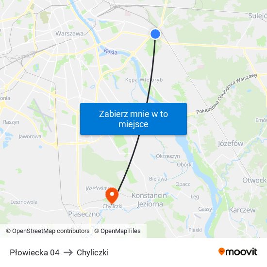 Płowiecka 04 to Chyliczki map