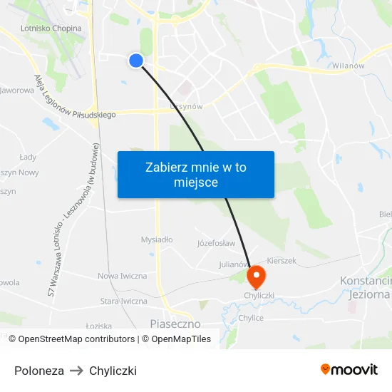 Poloneza to Chyliczki map