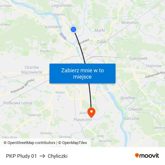 PKP Płudy 01 to Chyliczki map