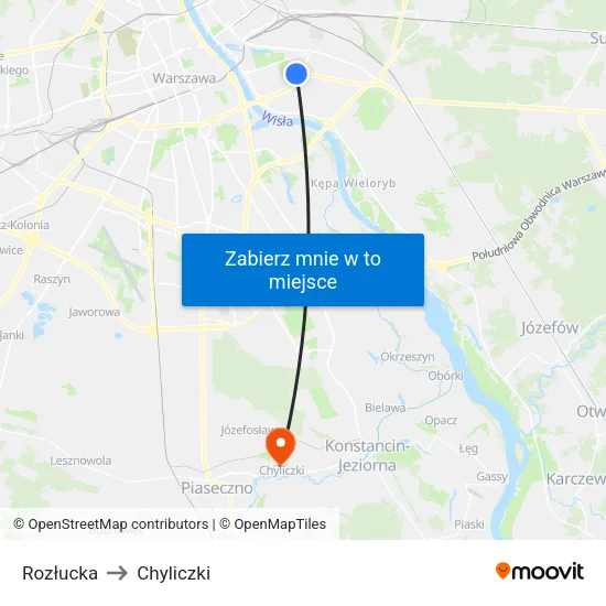 Rozłucka to Chyliczki map