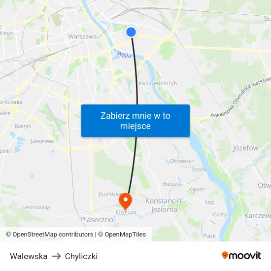 Walewska to Chyliczki map