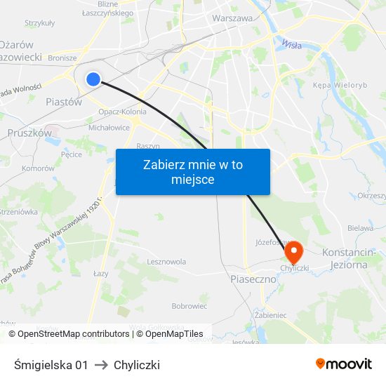 Śmigielska 01 to Chyliczki map