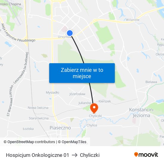 Hospicjum Onkologiczne to Chyliczki map