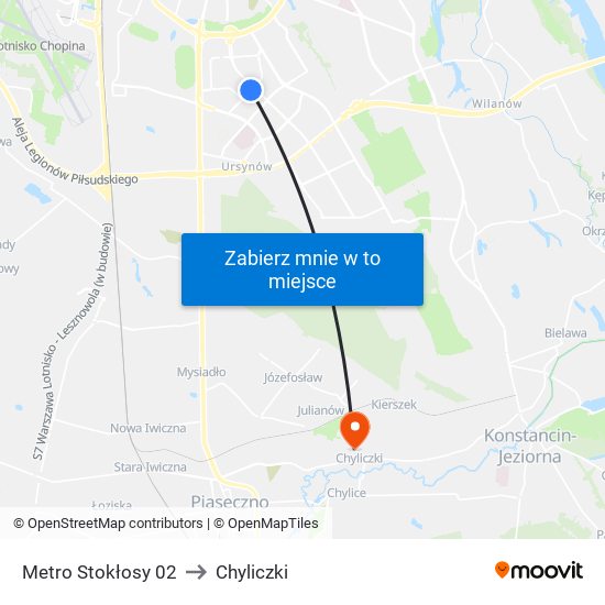 Metro Stokłosy 02 to Chyliczki map