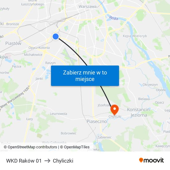 WKD Raków 01 to Chyliczki map