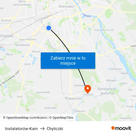 Instalatorów - Kam to Chyliczki map