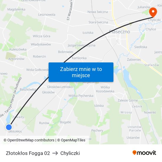 Złotokłos Fogga 02 to Chyliczki map