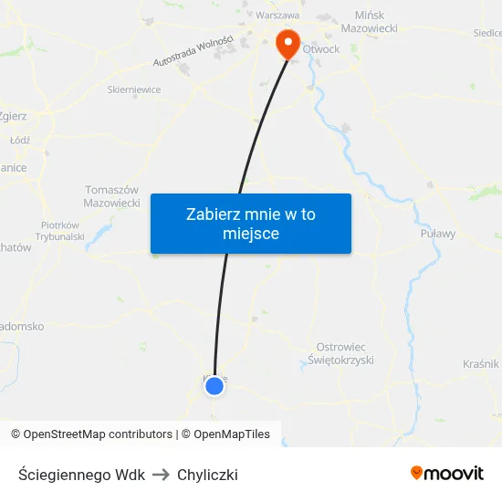 Ściegiennego Wdk to Chyliczki map