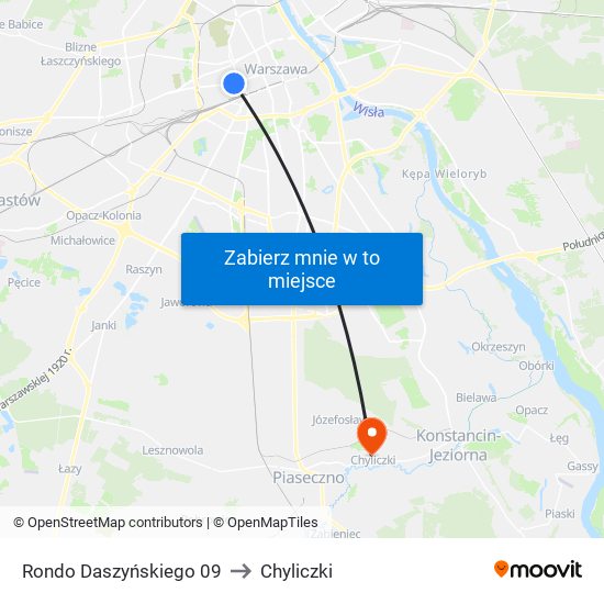 Rondo Daszyńskiego 09 to Chyliczki map