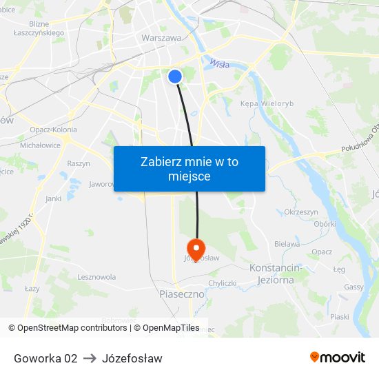 Goworka 02 to Józefosław map