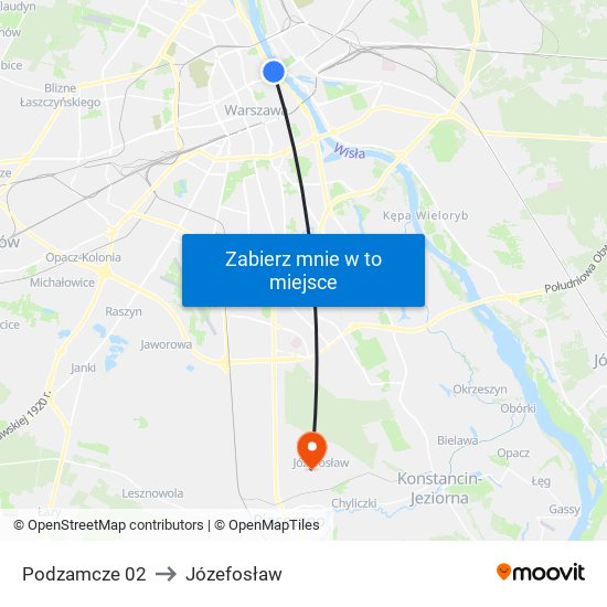 Podzamcze 02 to Józefosław map