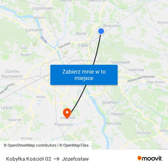 Kobyłka Kościół 02 to Józefosław map