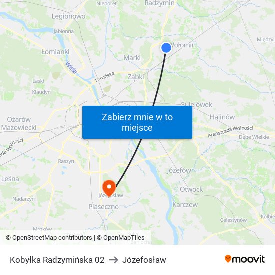 Kobyłka Radzymińska 02 to Józefosław map