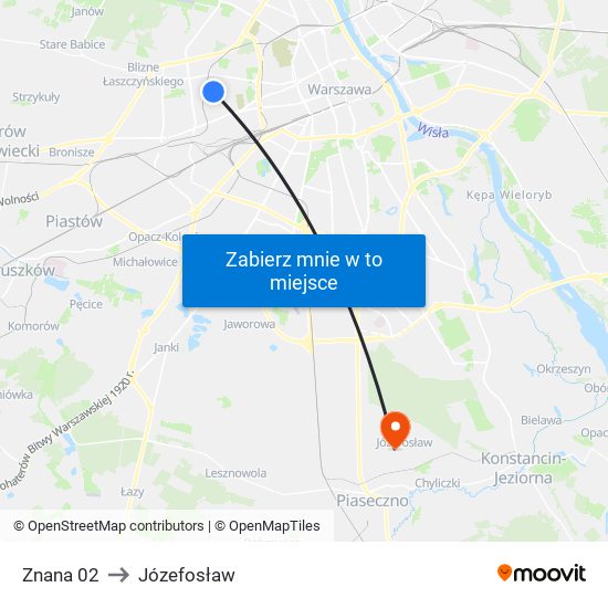 Znana 02 to Józefosław map