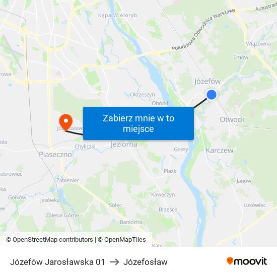 Józefów Jarosławska 01 to Józefosław map