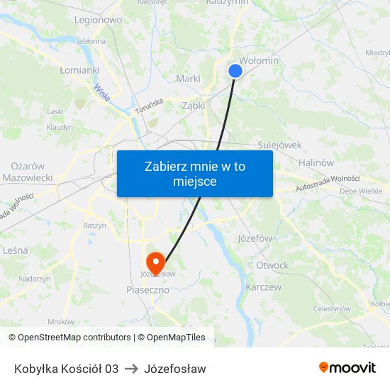 Kobyłka Kościół 03 to Józefosław map