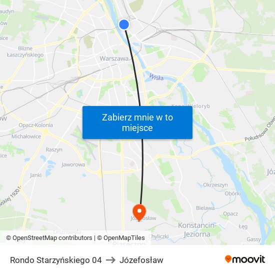 Rondo Starzyńskiego 04 to Józefosław map