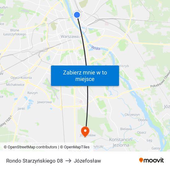 Rondo Starzyńskiego 08 to Józefosław map