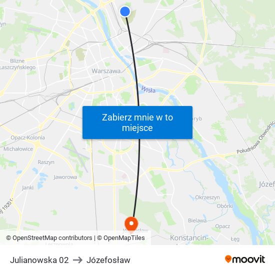 Julianowska 02 to Józefosław map