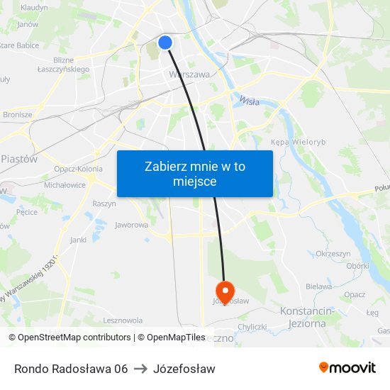 Rondo Radosława 06 to Józefosław map