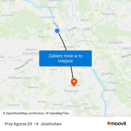 Przy Agorze to Józefosław map