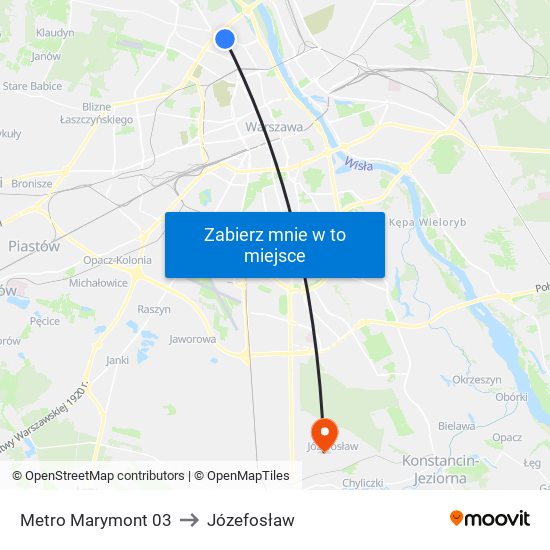 Metro Marymont 03 to Józefosław map