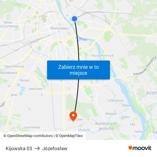 Kijowska 03 to Józefosław map