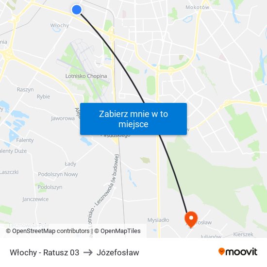 Włochy - Ratusz 03 to Józefosław map