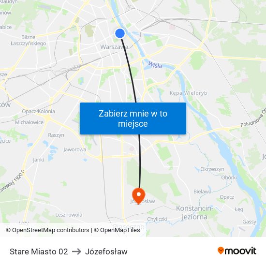 Stare Miasto 02 to Józefosław map