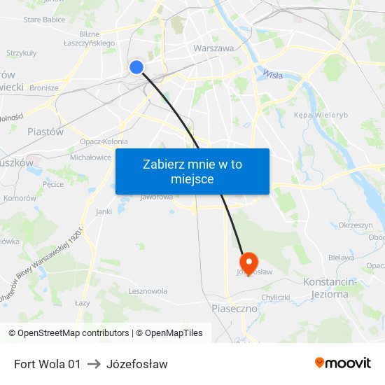 Fort Wola 01 to Józefosław map